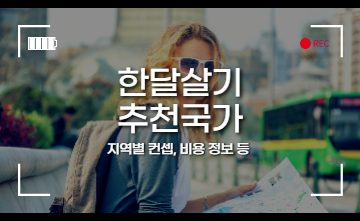 한달 살기 추천 국가, 컨셉, 비용 정보 (호주 필리핀 괌 말레이시아 등)